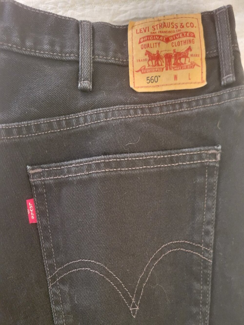 Levi's Comfort-fit 560 Relaxed Fit Jeans Black 46x32 Excellent Condition